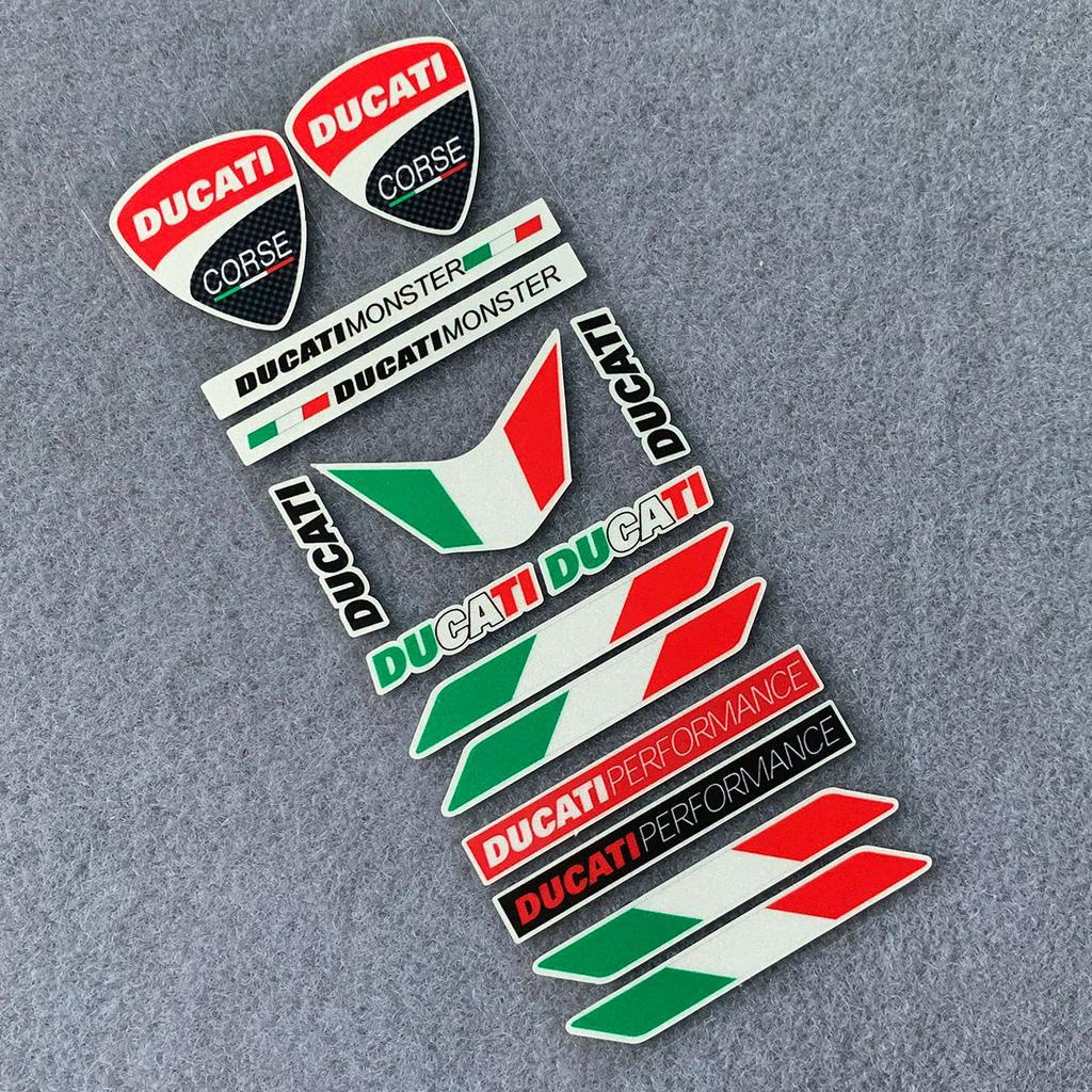 Miếng Dán Hình Màu Phản Quang Trang Trí Xe Vespa Ducati 69