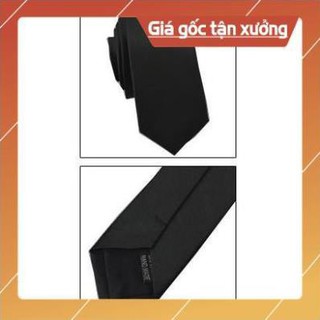 [BÃO SALE] Cà vạt lụa Nam bản nhỏ màu đen