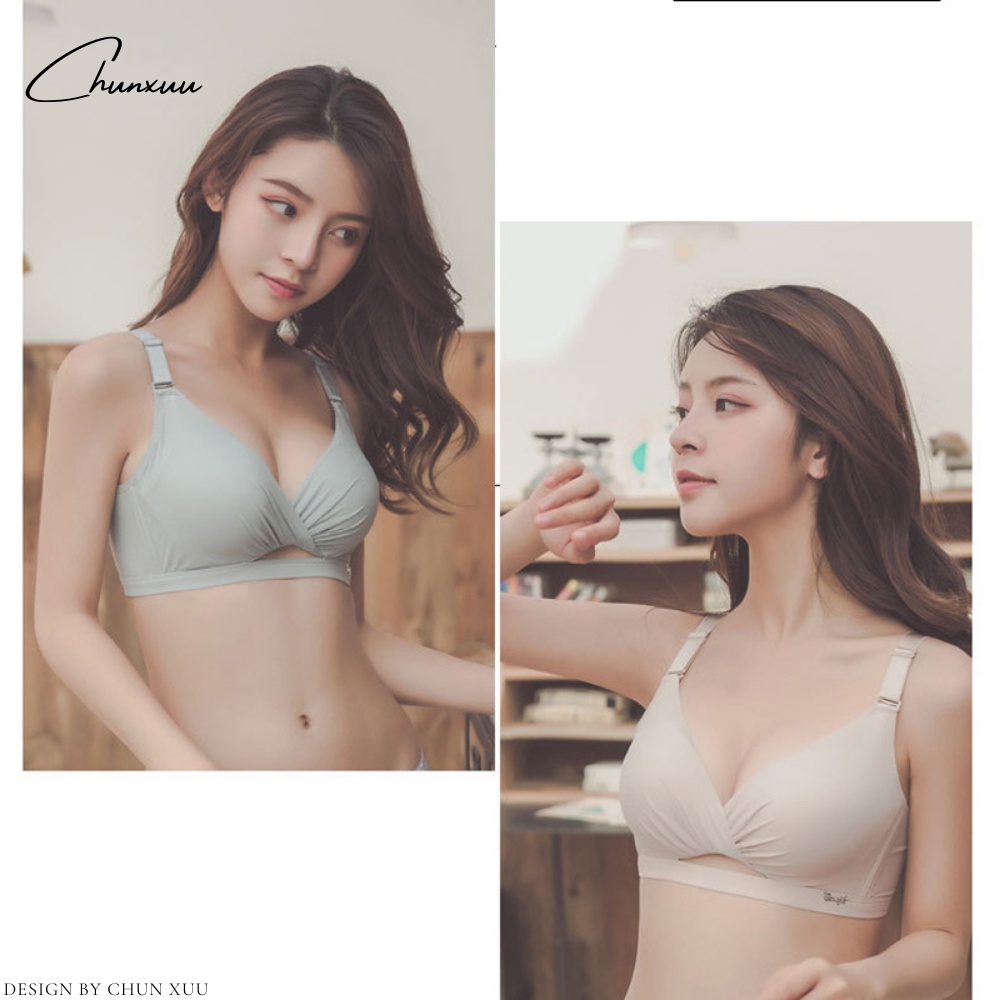 Áo lót nữ kiểu xoắn ngực đệm dày mút mềm dây đai chỉnh nâng đẩy ngực ChunXuu AV49