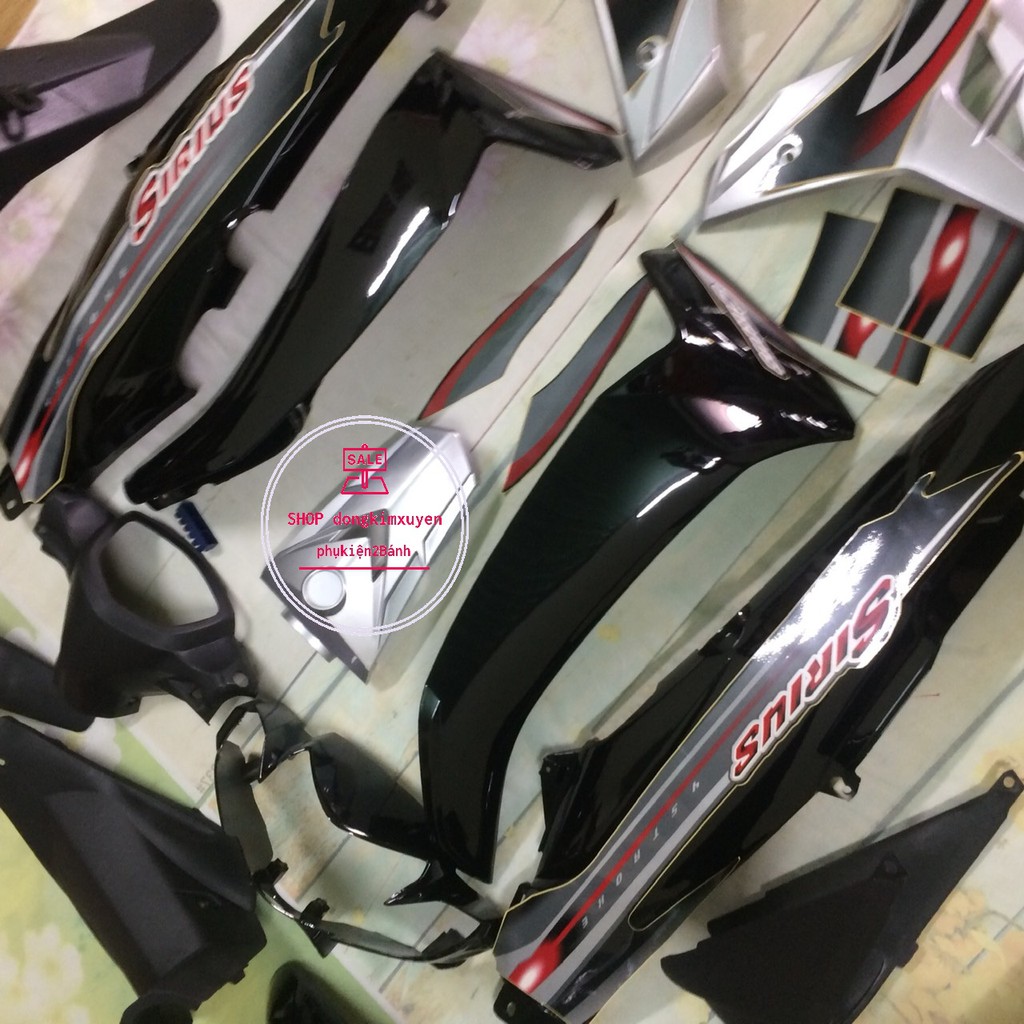 Dàn áo SIRIUS-vỏ nhựa xe SIRIUS RC màu ĐEN- nhựa nguyên sinh ABS