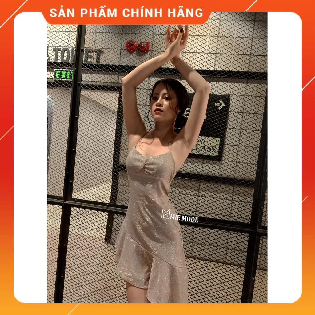 [HÀNG LOẠI 1] Váy ôm body nhũ kim sa ❤️ lưng trần dự tiệc cao cấp, có mút ngực, lót chống dặm mm0286