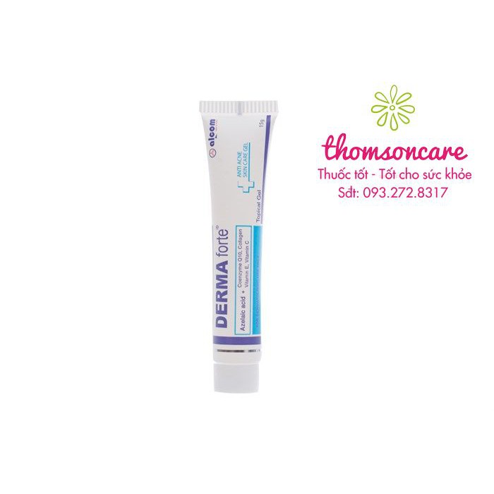 Derma Forte - Kem làm giảm mụn ẩn, trứng cá, đầu đen, làm mềm và làm mờ sẹo dưỡng da trắng mịn - Tuýp 15g | BigBuy360 - bigbuy360.vn