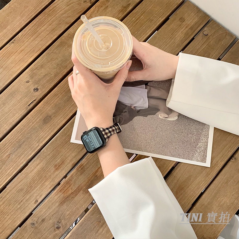 Dây Đeo Vải Canvas 38/40mm 41 42 44mm 45mm Dành Cho Đồng Hồ Thông Minh Apple Watch 7 SE 6 5 4 3
