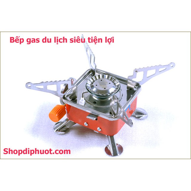 Bếp ga mini đi Phượt du lịch xếp gọn