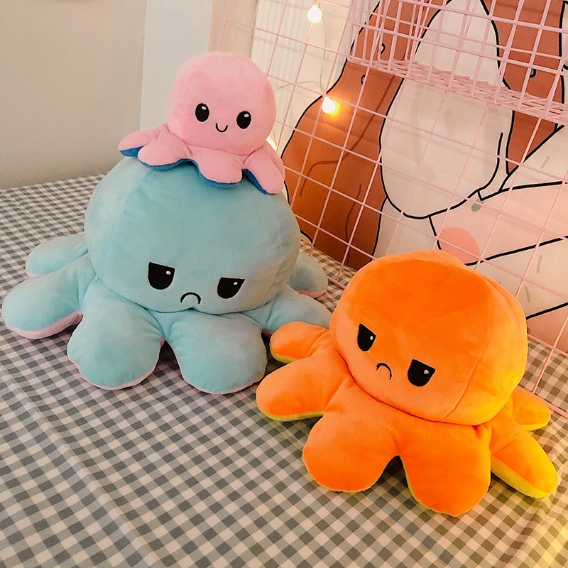 Đồ Chơi Bạch Tuộc Nhồi Nhông 2 Mặt Dê Thương Dành Cho Bé