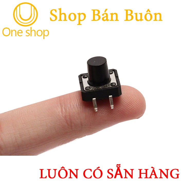 Nút Nhấn 4 Chân 12x12x10mm Màu Đen