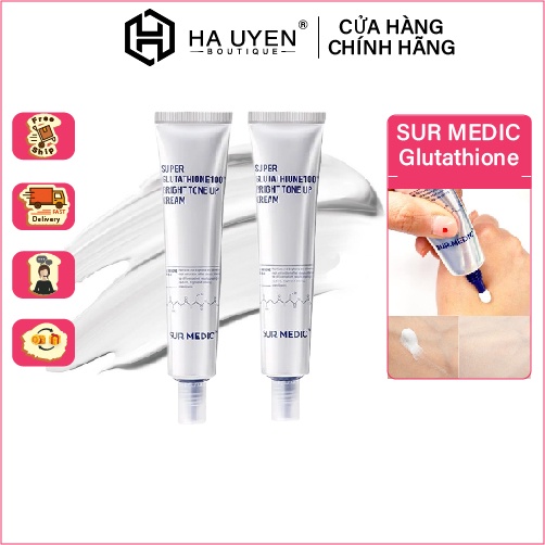 Kem Dưỡng Da Siêu Trắng SUR MEDIC Glutathione 100TM Bright Tone Up Cream - 40ml [ Auth Hàn Quốc ]