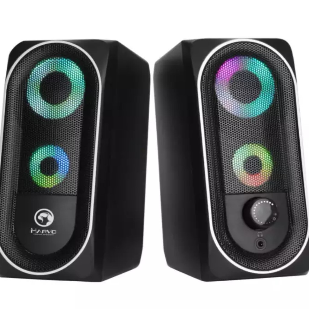 Loa Bluetooth Marvo SG 266BT Led ( 2C/bộ)đen