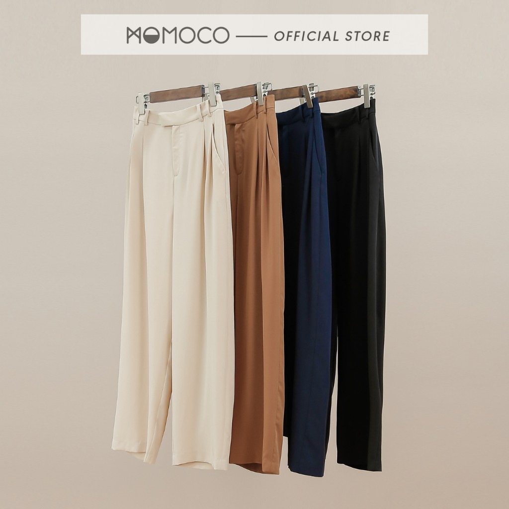 Quần Culottes Ống Suông Nữ 2 Ly MOMOCO ESSENTIALS Chất Tuýt Si Không Nhăn, Giữ Form Pleated Culottes  - M2775 | BigBuy360 - bigbuy360.vn