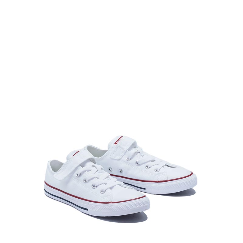 CONVERSE GIRLS CHUCK TAYLOR ALL STAR 1V EASY-ON SNEAKERS-WHITE/WHITE/NATURAL