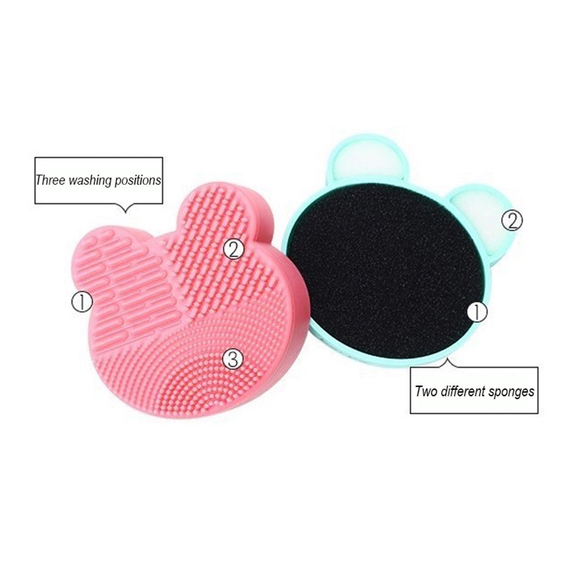 Dụng cụ rửa cọ trang điểm SUAKE thiết kế hình gấu dễ thương bằng silicon