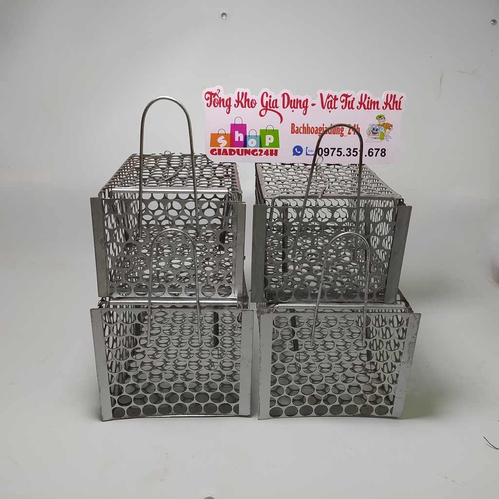 Bẫy chuột lồng sắt cỡ nhỏ 20x13x13cm -hàng sắt Nam Đinh Có thể tái sử dụng-Giadung24h