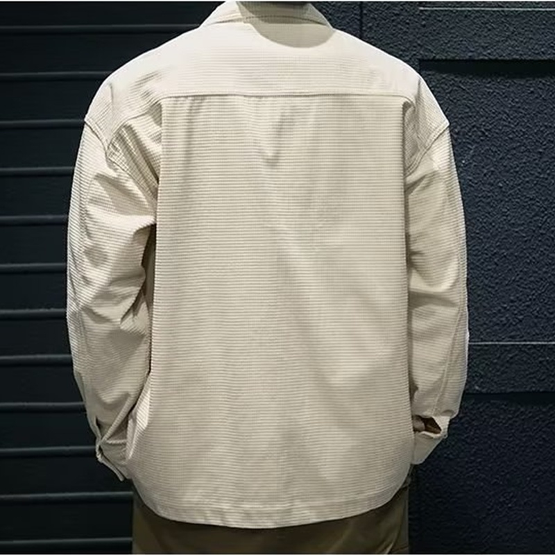 Áo Sơ Mi Nam Dài Tay Dáng Rộng Họa Tiết Caro Phong Cách Retro Nhật Bản Cỡ M-3xl