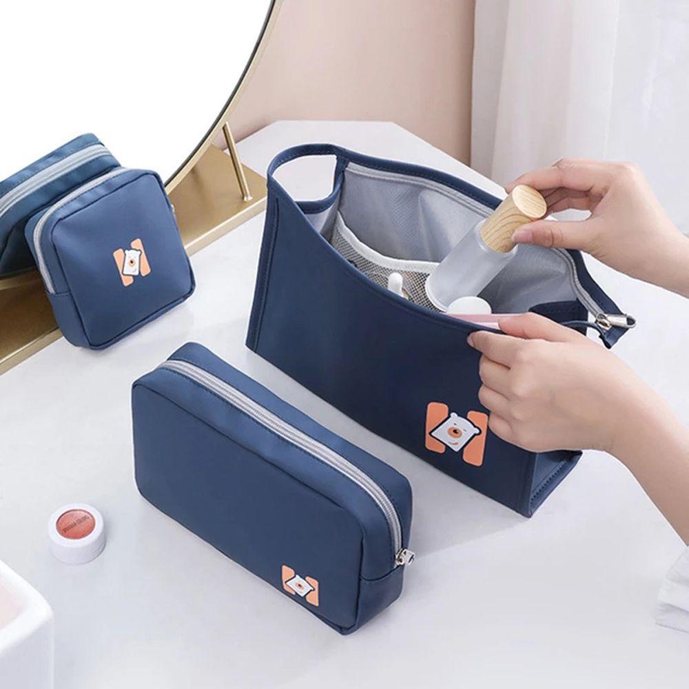OCEANMAP Túi Đựng Đồ Trang Điểm Da PU Chống Thấm Nước In Hoạt Hình Dễ Thương Cho Bạn Gái