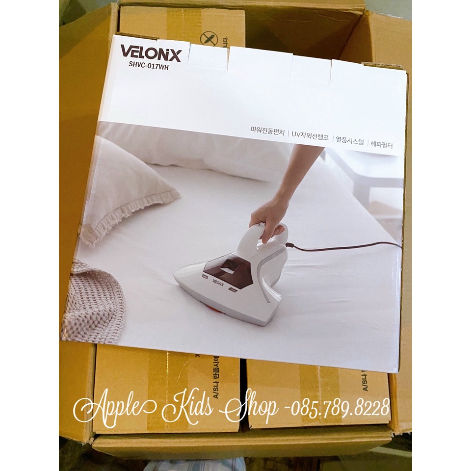 Máy hút bụi VELONIX Hàn Quốc tiệt trùng UV vệ sinh chăn ga gối đệm cho bé và cả gia đình