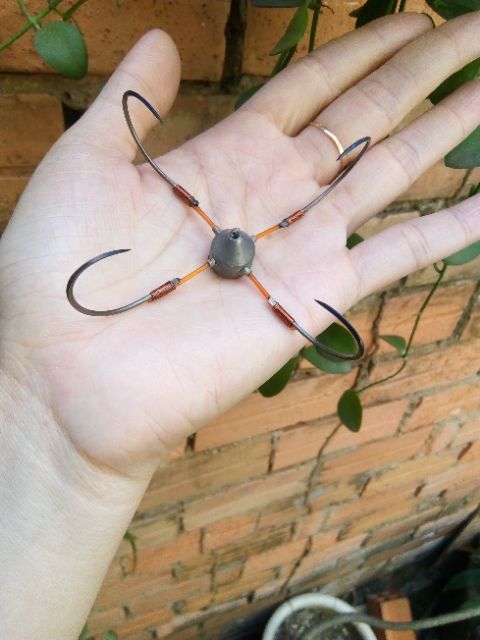 Lưỡi câu tứ tỳ chì đúc  số 10,12