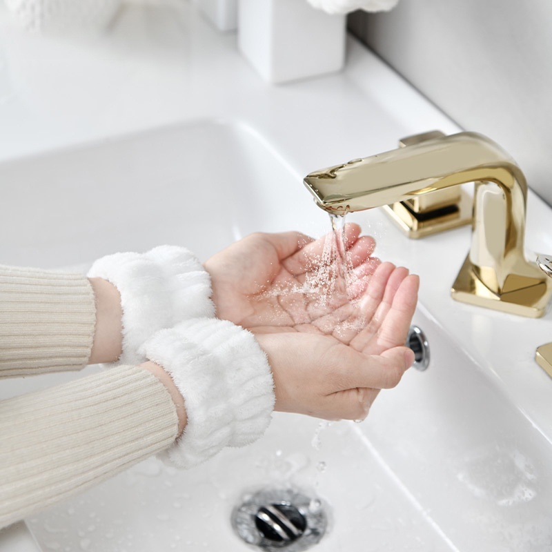 Băng Đô Vải Dạ Thấm Hút Mồ Hôi Màu Trơn Tiện Dụng Rửa Mặt / Trang Điểm