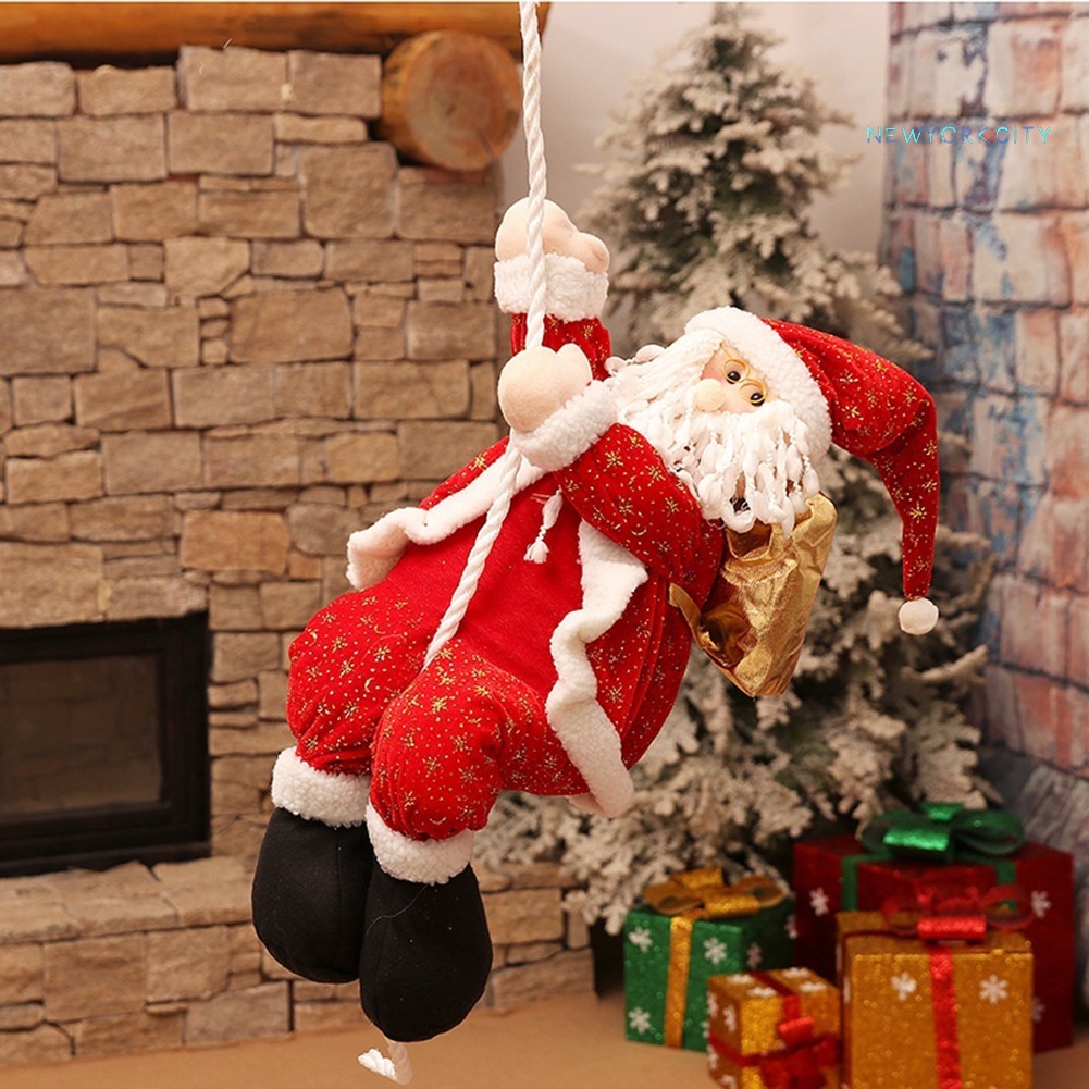 Dây thừng treo trang trí giáng sinh hình ông già noel 30cm