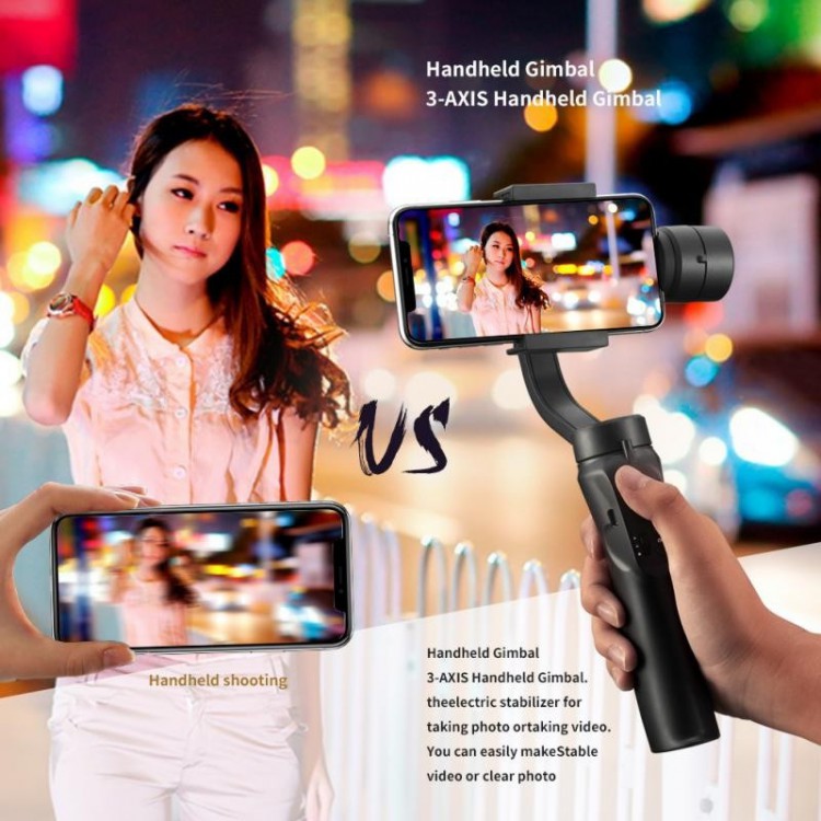 Sale giá sốc - Tay cầm chống rung 3-Asix Handheld Gimbal H4 cho điện thoại IOS, Android