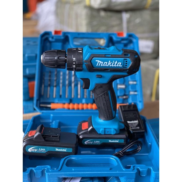 Máy Khoan Pin 36v tặng kèm 2 pin và sạc Có Búa mạnh mẽ cho gia đình, thợ mộc, cơ khí giá cực rẻ