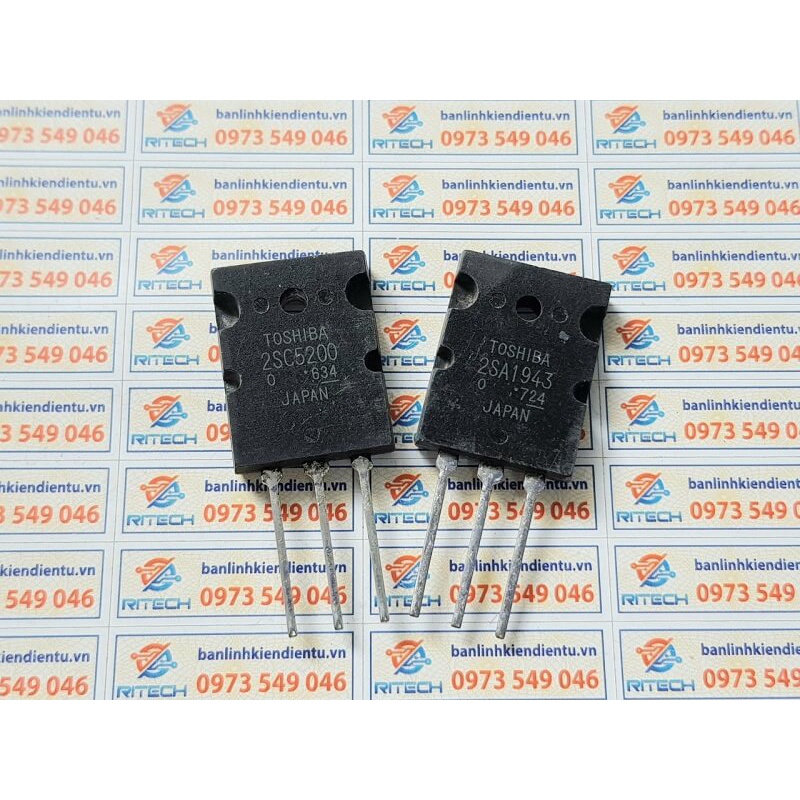 C5200 A1943 Cặp Transistor Tháo Máy Chính Hãng 230V-15A TO-264