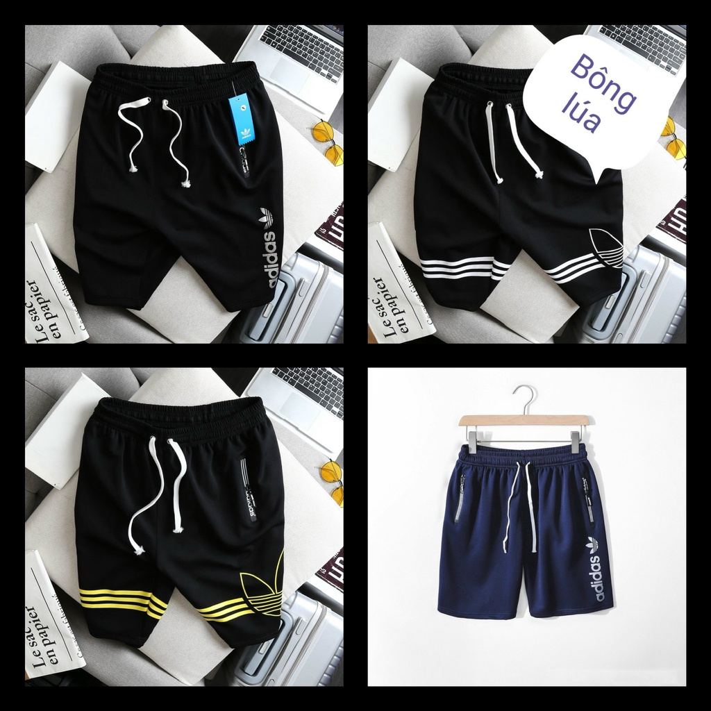 BIGSIZE - Quần short thun nam bigsize thoáng mát in chữ 80-140kg