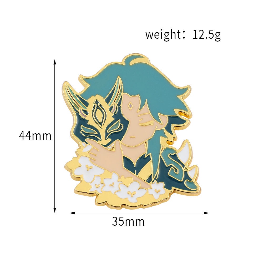 Huy Hiệu Cài Áo Hình Nhân Vật Anime Tartaglia Impact HuTao Kaedehara Kazuha