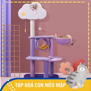 Nhà cây cho mèo Cattree màu tím mộng mơ nhiều kích thước