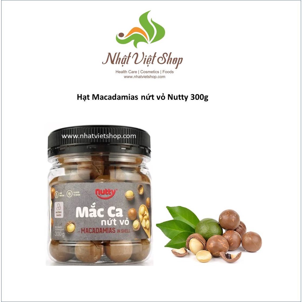 Hạt Macadamias nứt vỏ Nutty 300g
