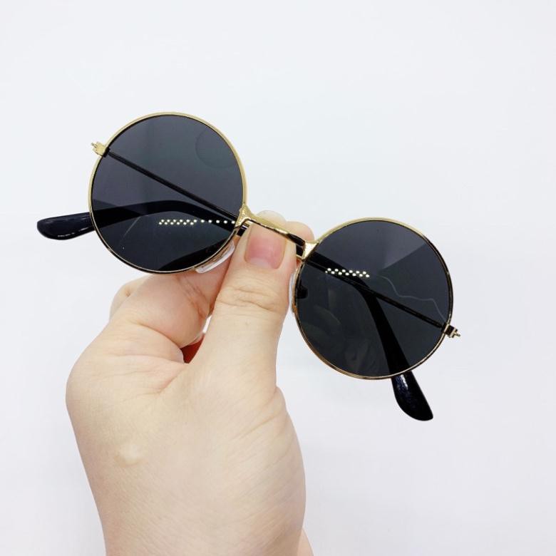 Kính nhựa tròn siêu kute cho bé, gọng kính vintage chống bụi cho bé trai và bé gái