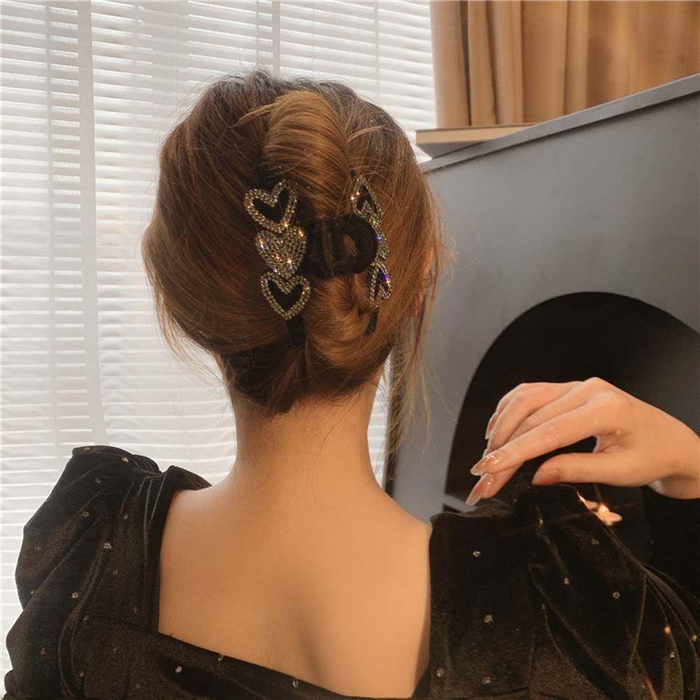 Kẹp Tóc Hình Trái Tim Phong Cách Vintage Thời Trang Thu Đông
