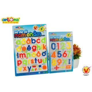 Combo 2 Vỉ Học Chữ Cái Và Chữ Số Bằng Nam Châm Hãng Antona