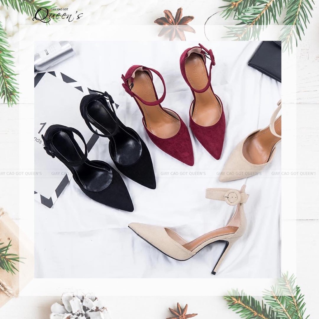 Giày Cao Gót Sandal Màu Đen Bít Mũi Lụa Satin Thời Trang Cho Nữ Dự Tiệc Công Sở, Giày Sandal Êm Ái Cao Cấp 9-11cm
