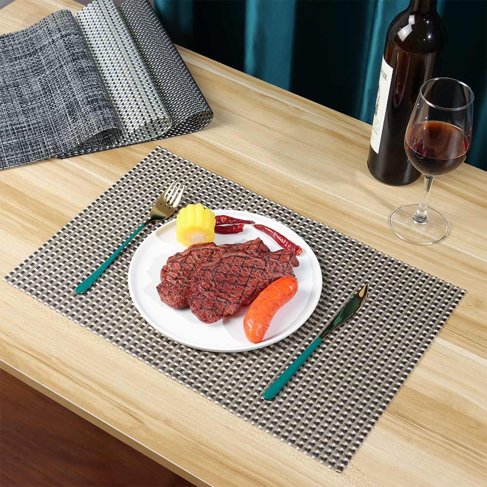 Miếng Lót Bàn Ăn Hình Tròn Bằng PVC Cách Nhiệt Chống Thấm Nước/Dầu/Trượt Thiết Kế Hiện Đại Tiện Dụng