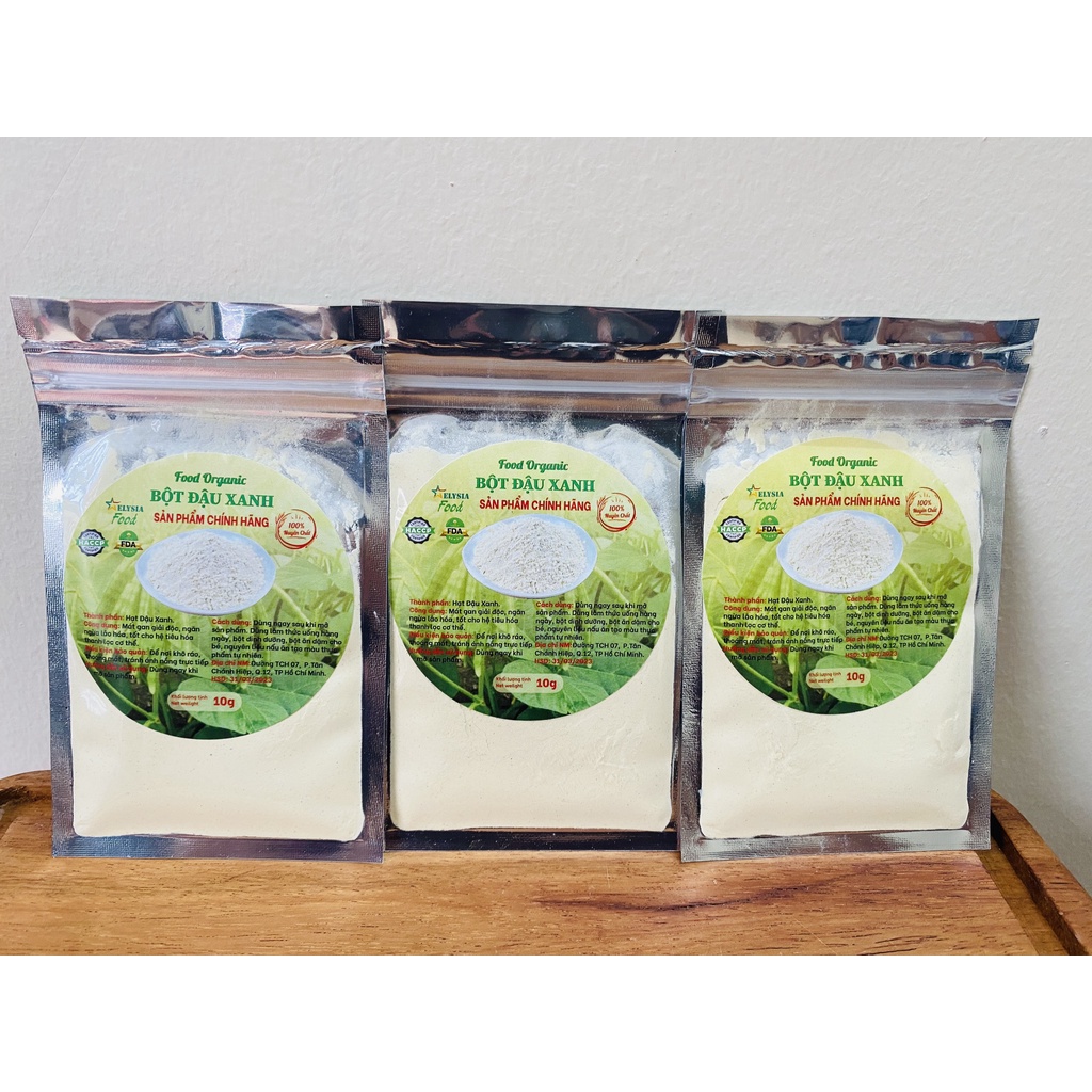 Bột Đậu Xanh Nguyên Chất Organic- Hàng Cao Cấp - Sạch, Ngon, Dinh dưỡng 10g, 50g