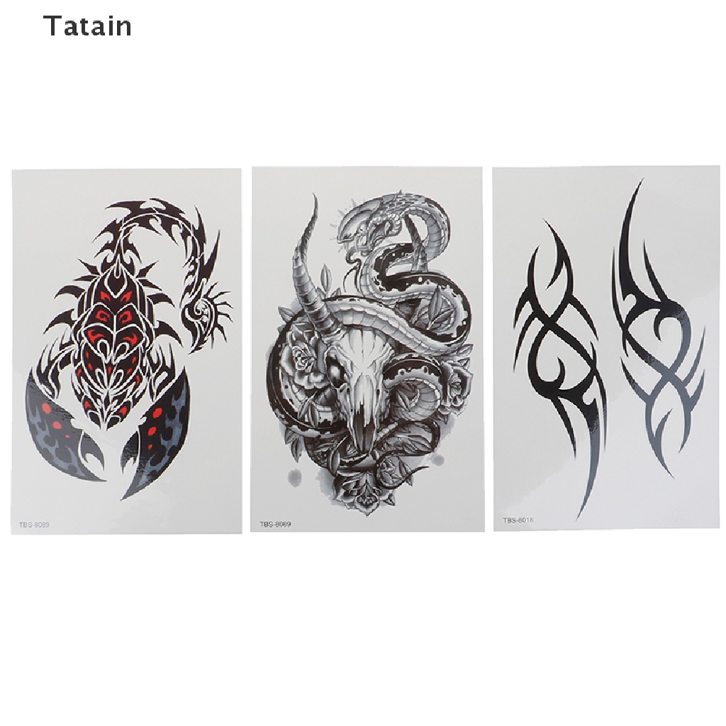 [Hàng mới về] Hình xăm dán tạm thời hình rồng/bọ cạp/sói kháng nước tuỳ chọn