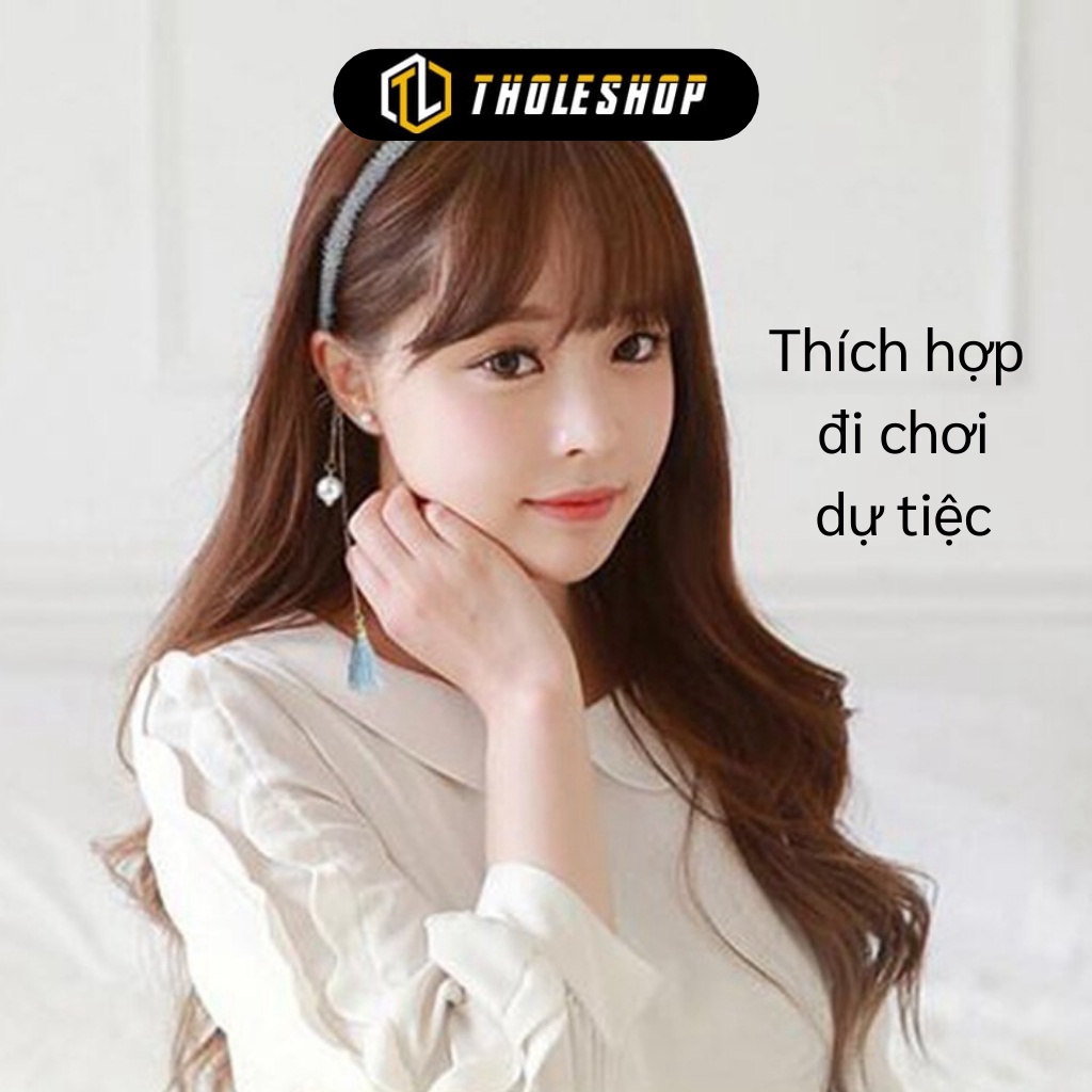Cài Tóc Tua Rua GIGAHOME Băng Đô Ngọc Trai Giả Khuyên Tai Phong Cách Hàn Quốc Cho Nữ 8086