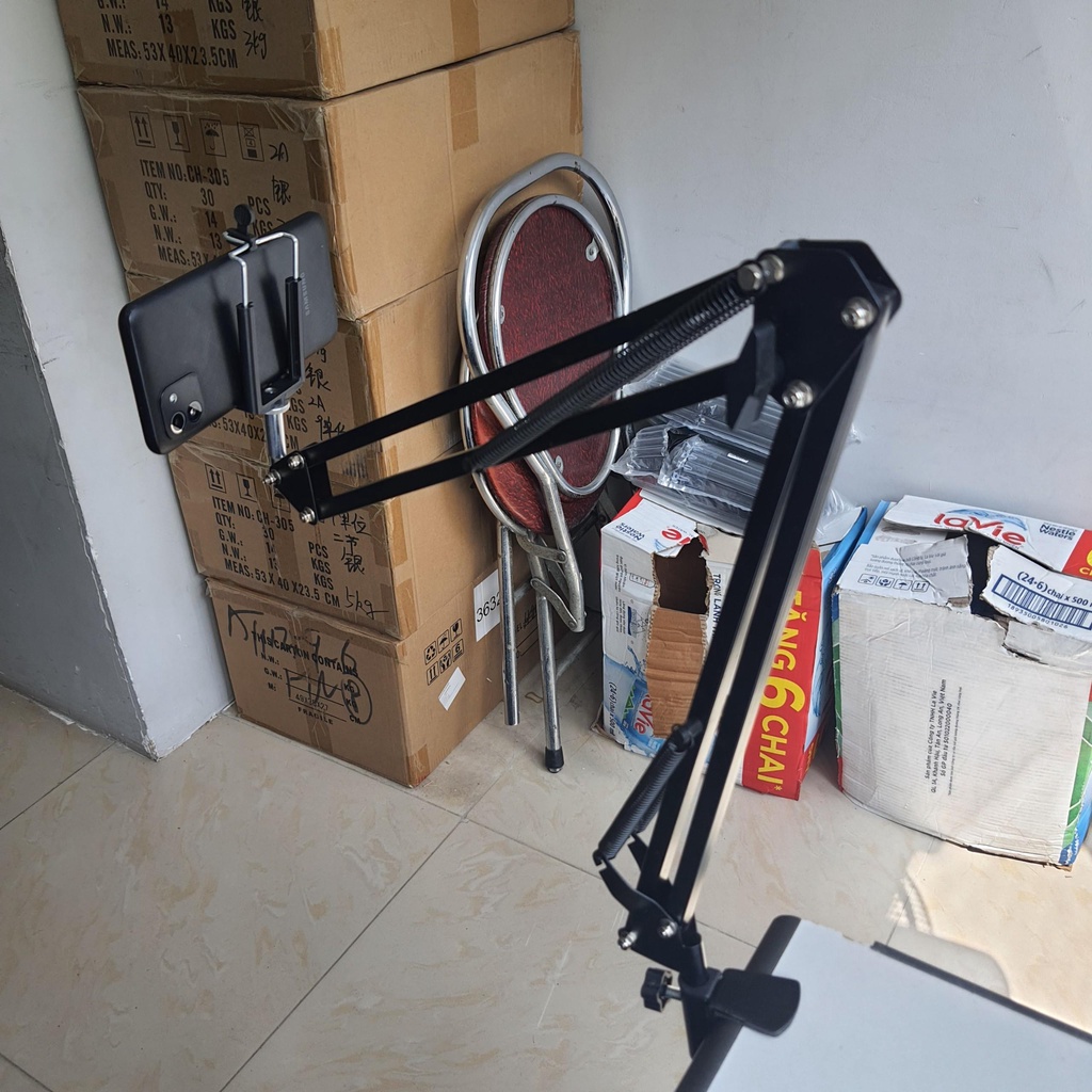 Giá đỡ điện thoại kẹp đầu giường xoay 360 độ kẹp điện thoại đa năng