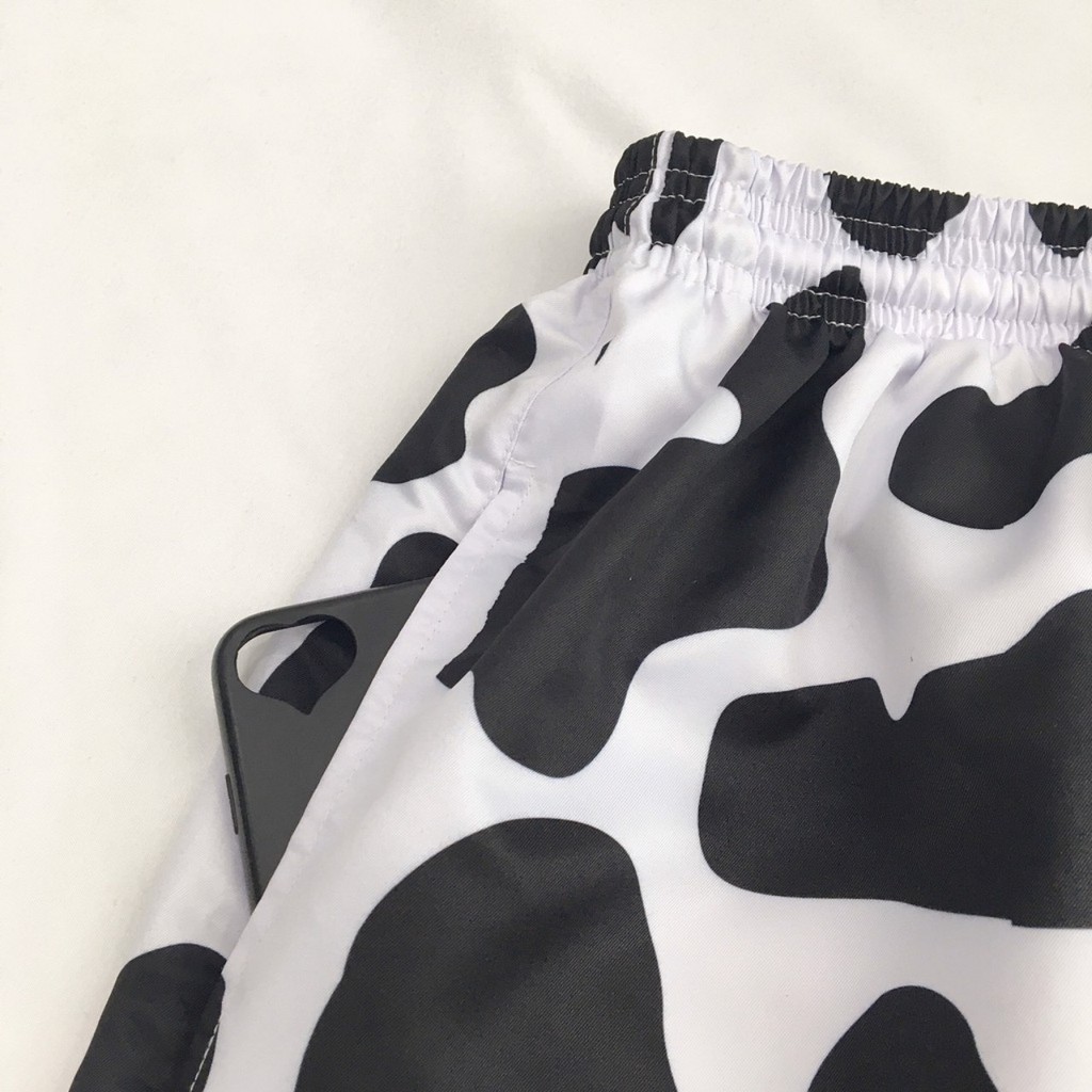 Quần Short DAIRY COWS Màu Bò Sữa Ulzzang Unisex