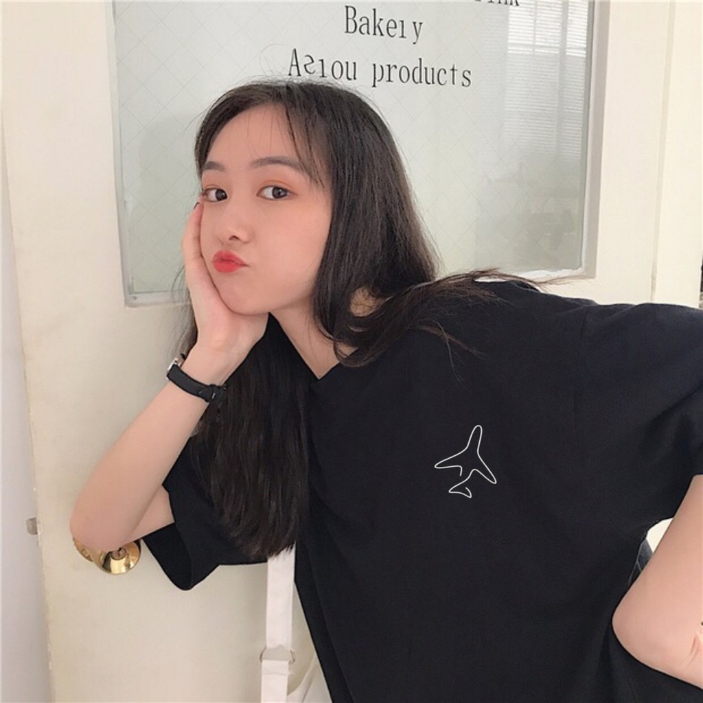 Áo thun tay lỡ ✈ Máy Bay ✈ phông Unisex nam nữ tee oversize form rộng pull Ulzzang Streetwear Hàn Quốc vải mềm