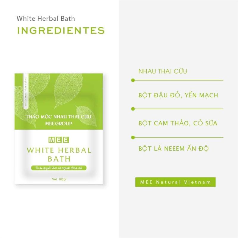 Thảo Mộc Tắm Trắng Nhau Thai Cừu - Mee Natural