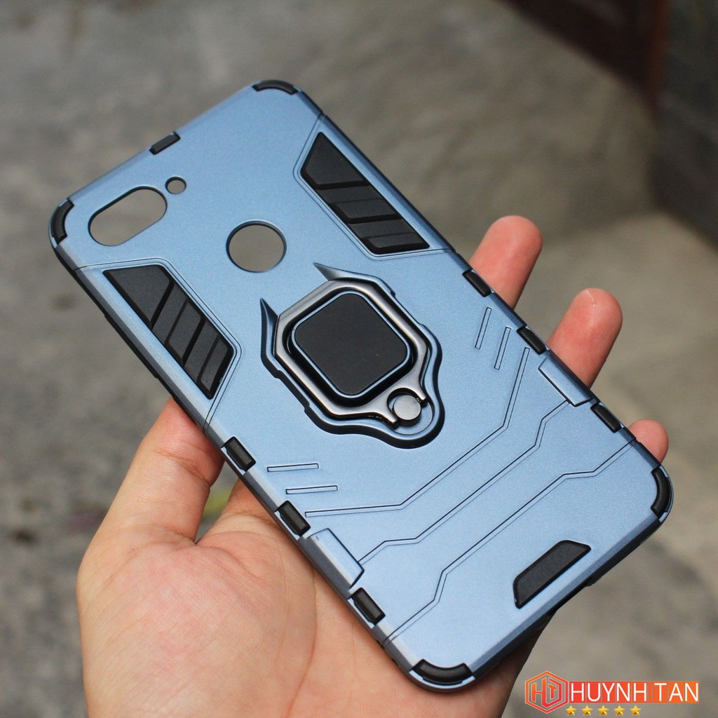 Ốp lưng Xiaomi Mi 8 Lite chống sốc Iron Man ver 2 có Iring (Full Màu)