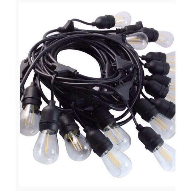 Dây treo đuôi đèn kín nước trang trí ngoài trời (10m 20 đuôi)