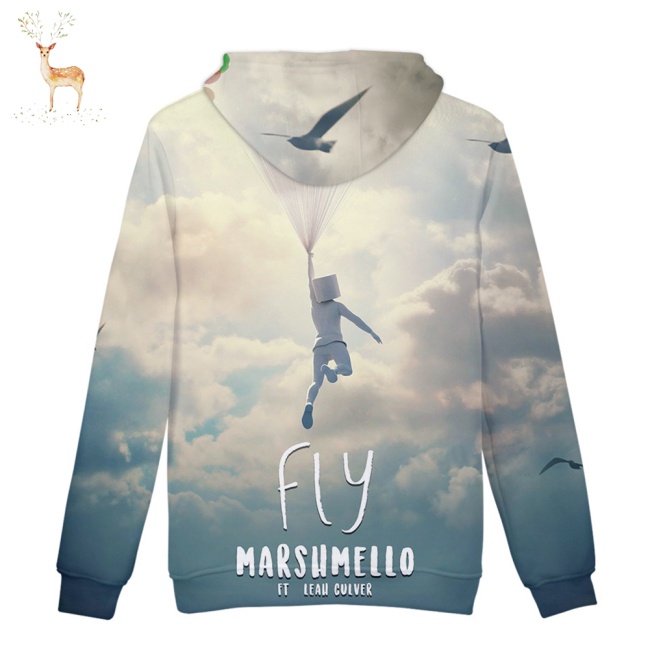 Áo Hoodie Tay Dài In Họa Tiết Marshmello 3d Thời Trang Unisex