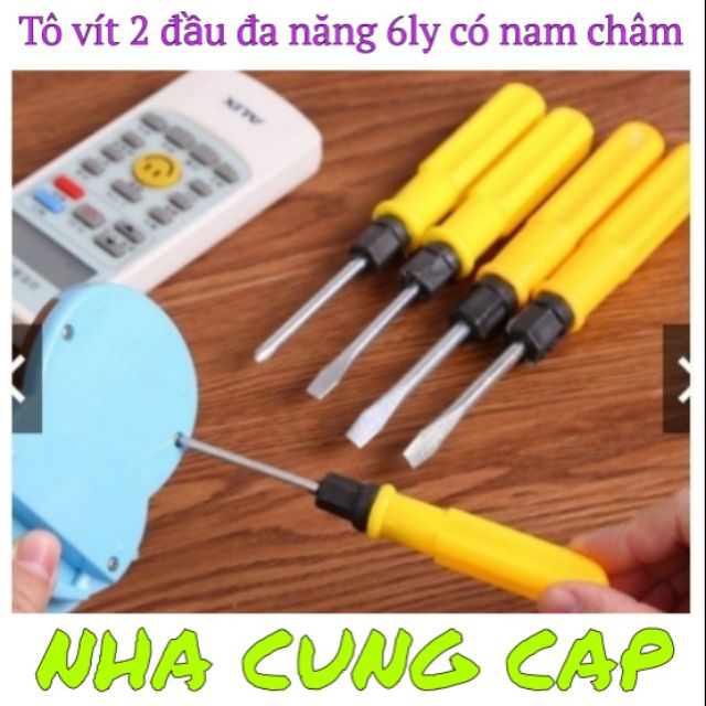 (GIÁ HỦY DIỆT) TÔ VÍT 2 ĐẦU CÓ NAM CHÂM 6LY