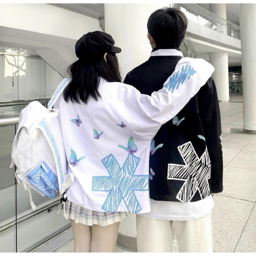 Áo Khoác Dù Chống Nắng XUKA SHOP Dành Cho Nam Cho Nữ Có 2 Màu Unisex Form Rộng In Hình Jacket Banawa
