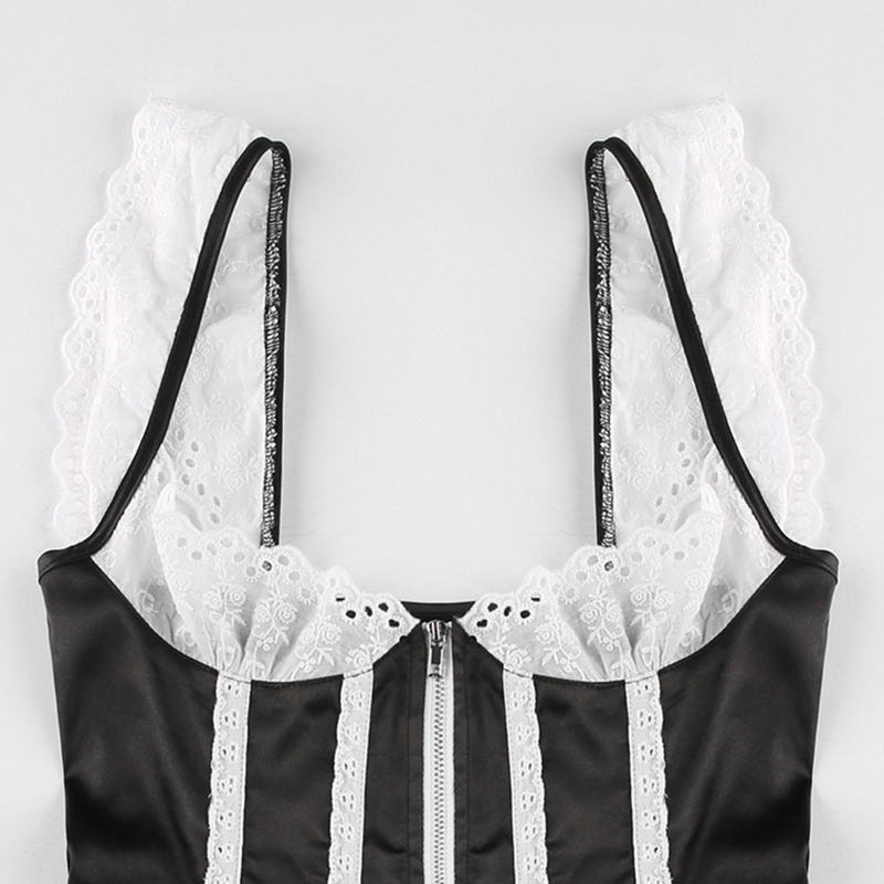 Áo Ren Lửng Hai Dây Cổ Thấp Gợi Cảm Cho Nữ