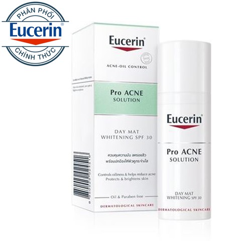 Kem Dưỡng Trắng Dành Cho Da Mụn Eucerin Day Mat Whitening SPF30