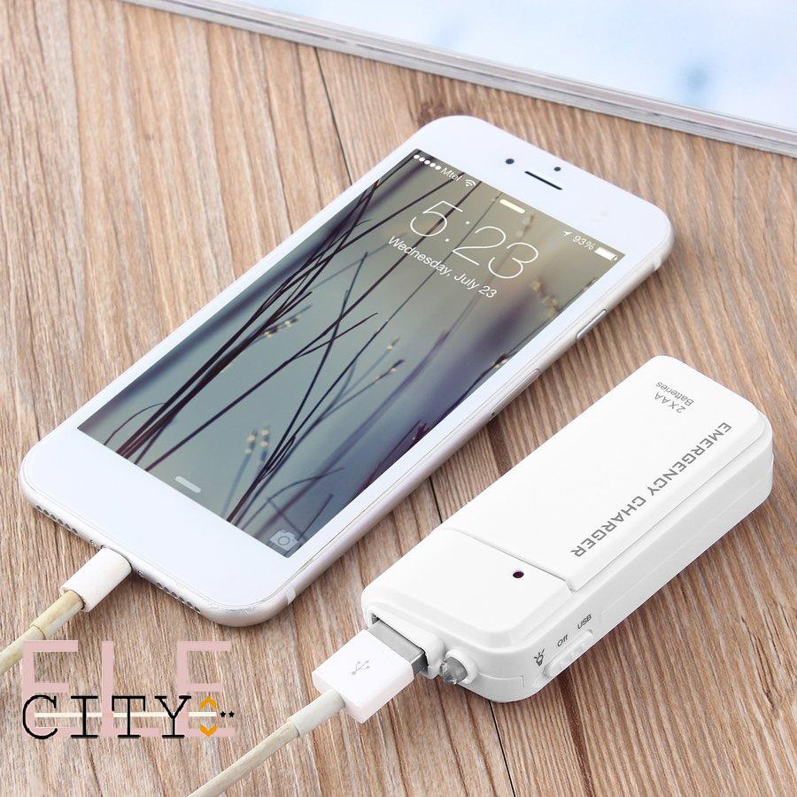 111ele} Portable AA External Battery Emergency USB Charger For MP3 Player for iPhone