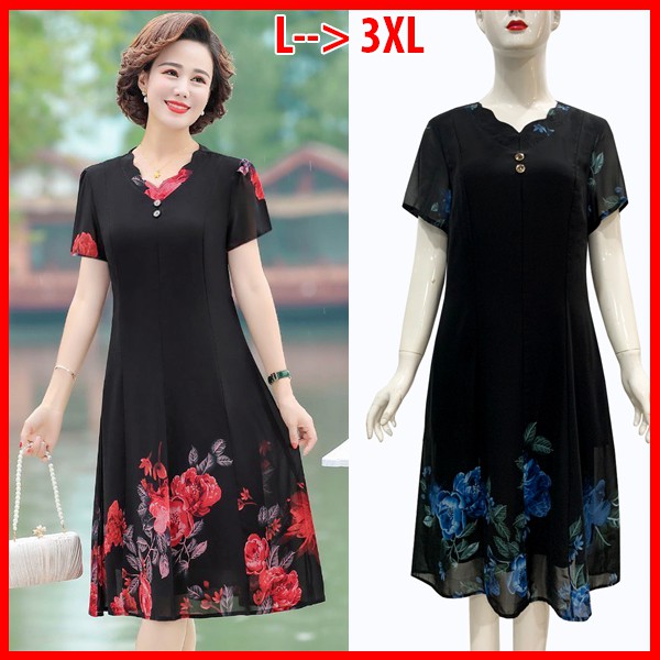 VÁY ĐẦM TRUNG NIÊN CAO CẤP - KIỂU ĐẦM TRUNG NIÊN ĐẸP DÁNG XÒE VOAN 2 LỚP,  - ĐẦM TRUNG NIÊN ĐẸP 3189 3254 3323